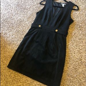 H&M black suede mini dress